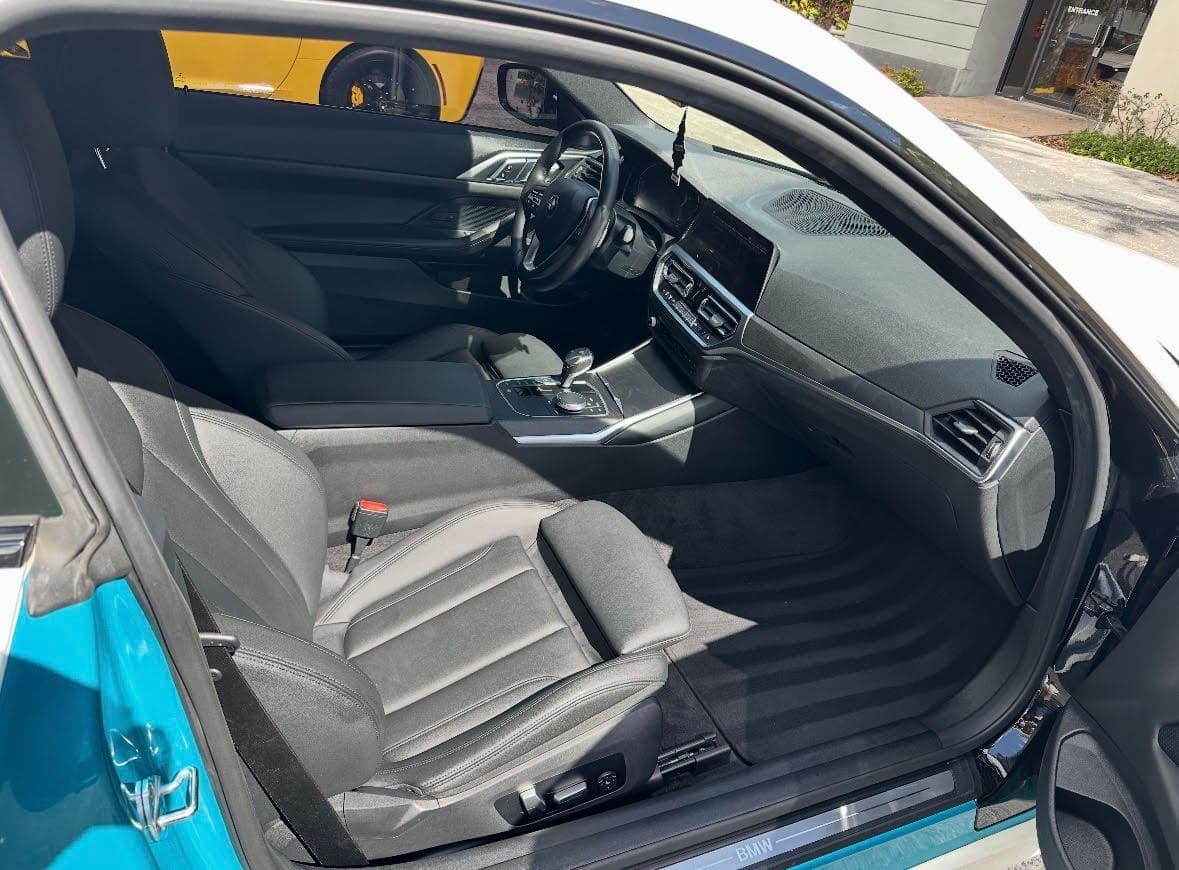 Spotless BMW interior after a full interior detail